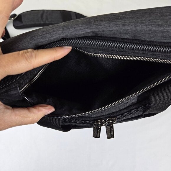 Samsonite Gray Computer Laptop Travel Bag Double Handles Detachable Strap - Picture 12 of 16